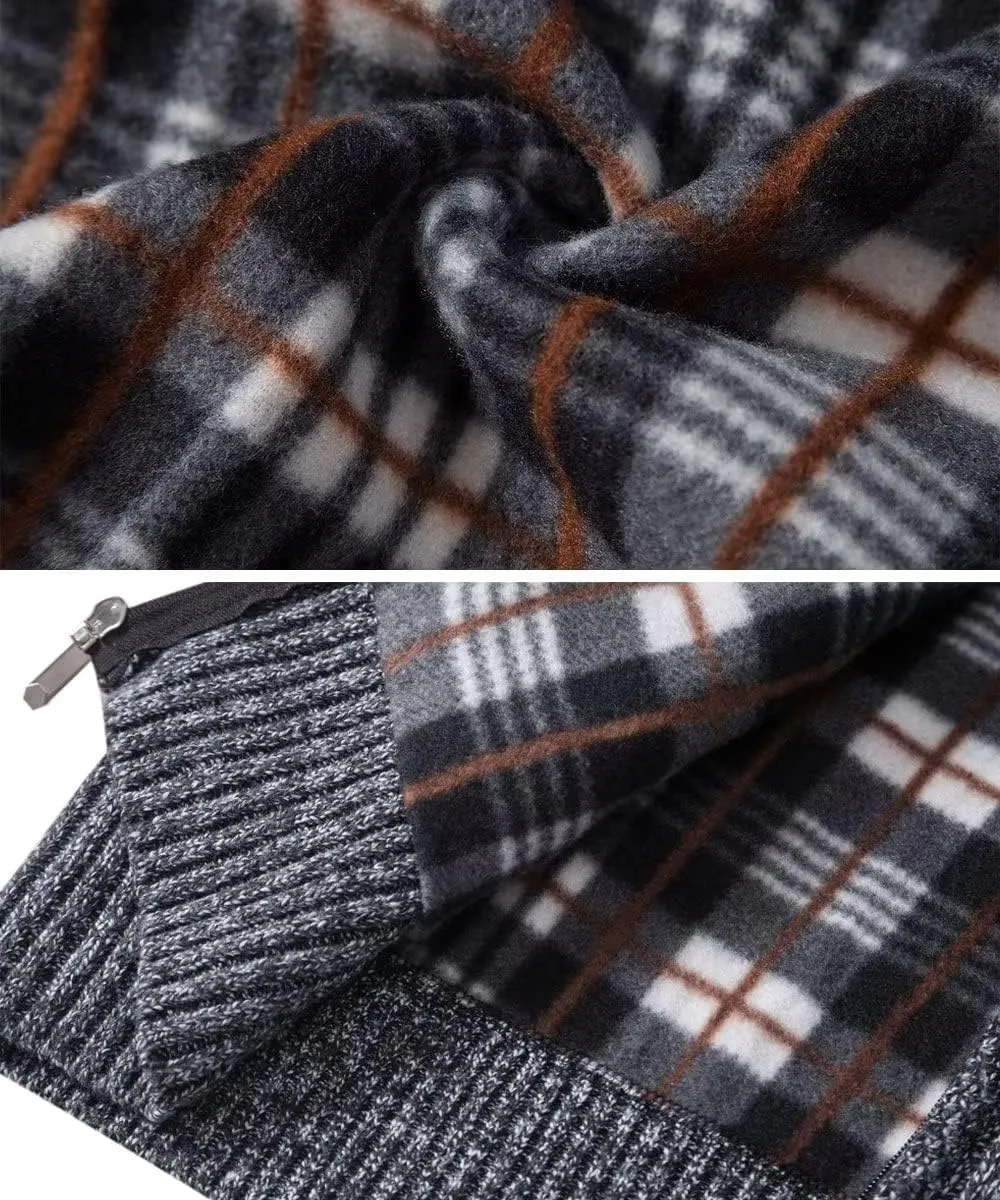 Msmsse Men's Cardigan Sweaters Full Zip Knitted Sweater for Men