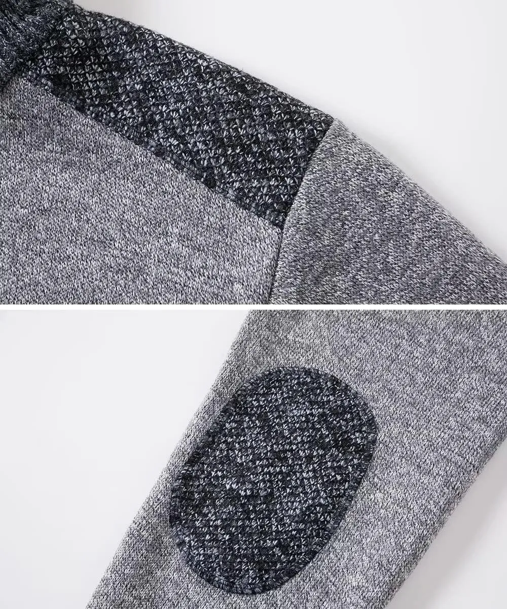 Msmsse Men's Cardigan Sweaters Full Zip Knitted Sweater for Men