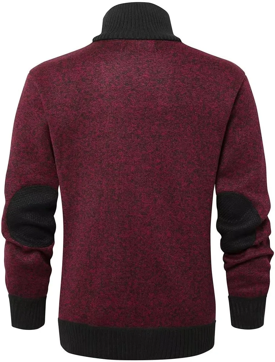 Msmsse Men's Cardigan Sweaters Full Zip Knitted Sweater for Men