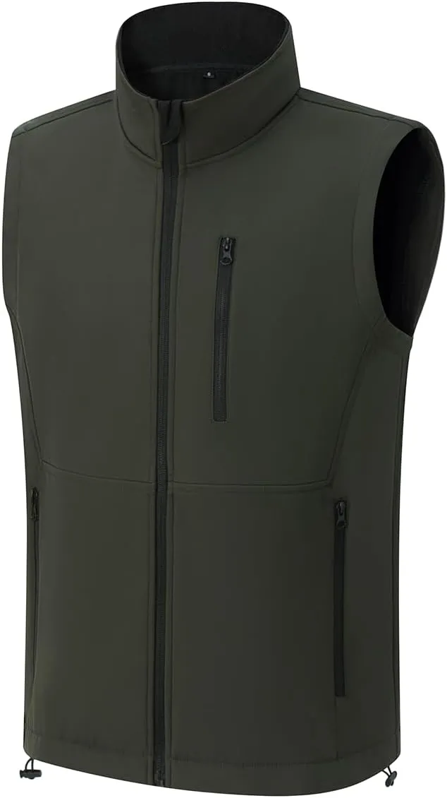 Msmsse Men's Outerwear Lightweight Vest Standing Collar Puffer Sleeveless Jacket for Hiking Running Golf