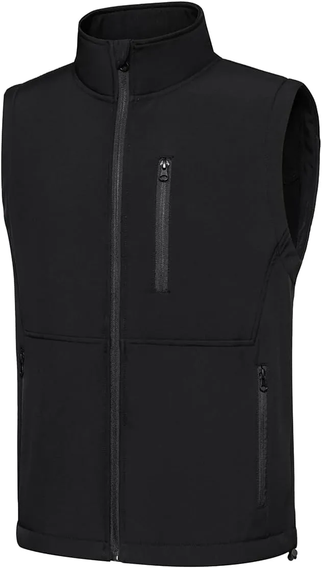 Msmsse Men's Outerwear Lightweight Vest Standing Collar Puffer Sleeveless Jacket for Hiking Running Golf