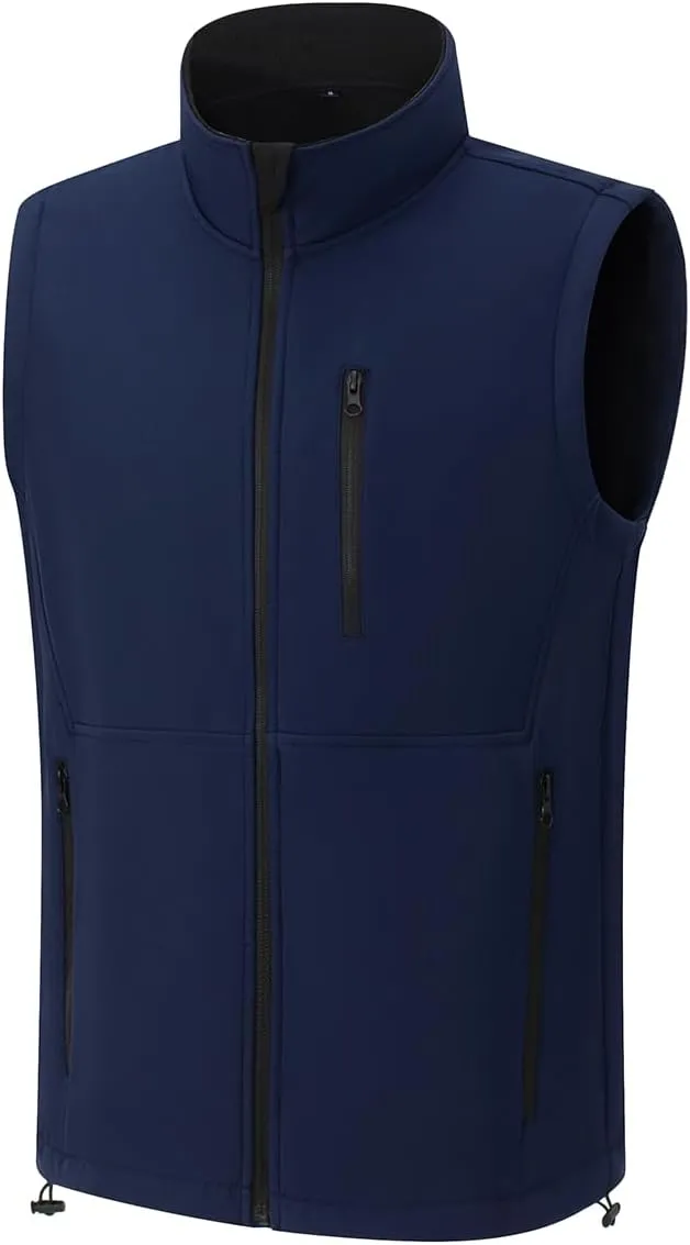 Msmsse Men's Outerwear Lightweight Vest Standing Collar Puffer Sleeveless Jacket for Hiking Running Golf