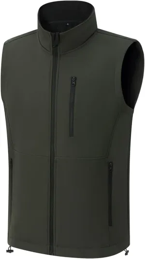 Msmsse Men's Outerwear Lightweight Vest Standing Collar Puffer Sleeveless Jacket for Hiking Running Golf
