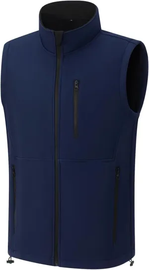 Msmsse Men's Outerwear Lightweight Vest Standing Collar Puffer Sleeveless Jacket for Hiking Running Golf