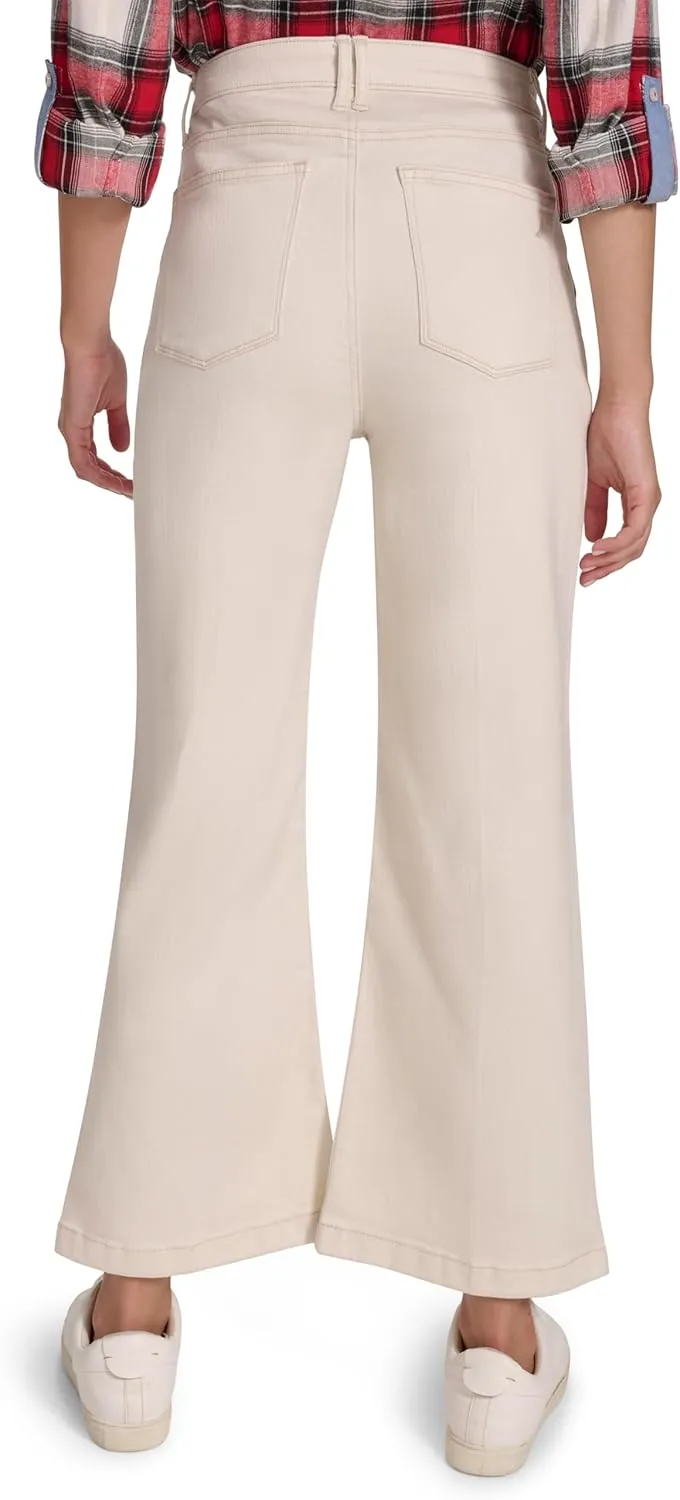 Nautica Women's Button Pocket Wide Leg Sailor Jeans