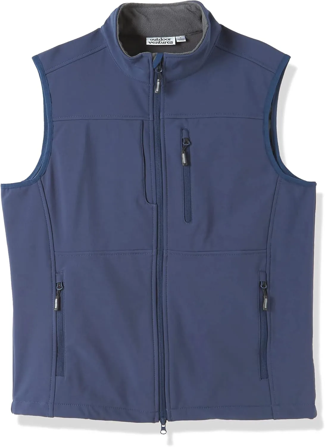Outdoor Ventures Men's Running Vest Outerwear, Lightweight Windproof Fleece-Lined Softshell Sleeveless Jacket for Golf