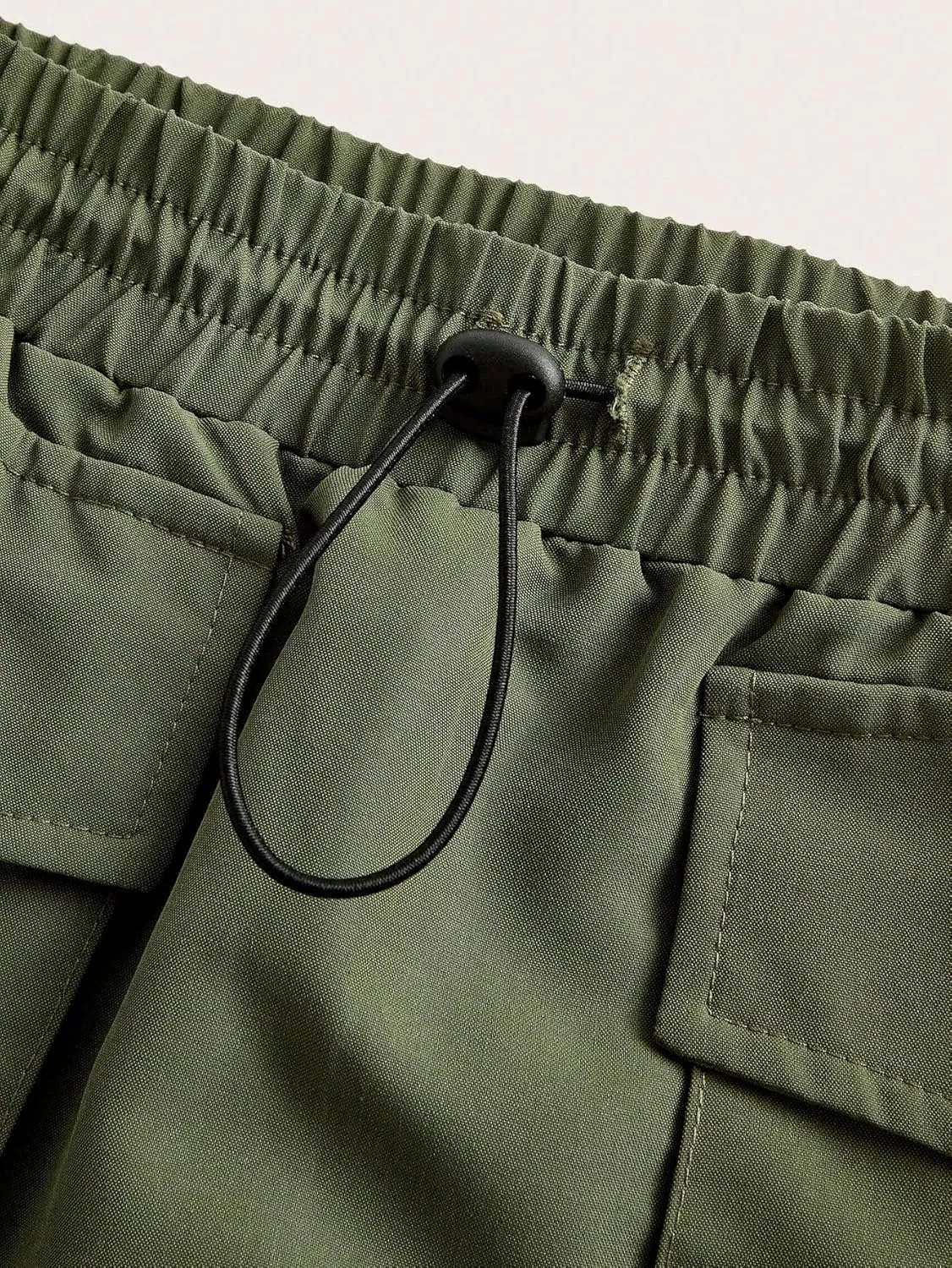 OYOANGLE Women's Drawstring High Waist Mini Cargo Skorts Flap Pocket Y2K Casual Shorts