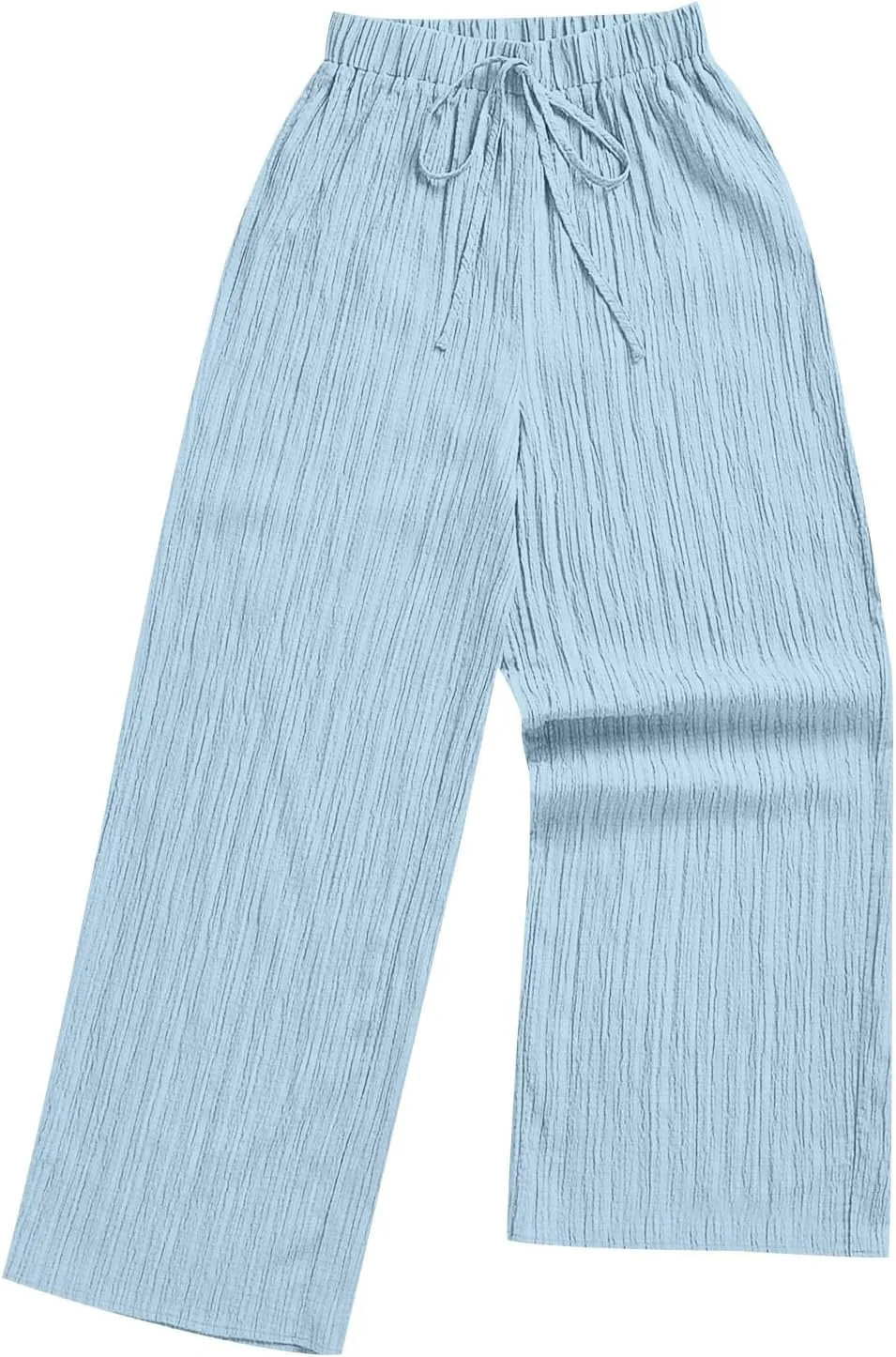 Pants for Womens Casual Elastic Waist Loose Fit Wide Leg Long Pant Summer Fashion Elastic Waist Sports Trousers