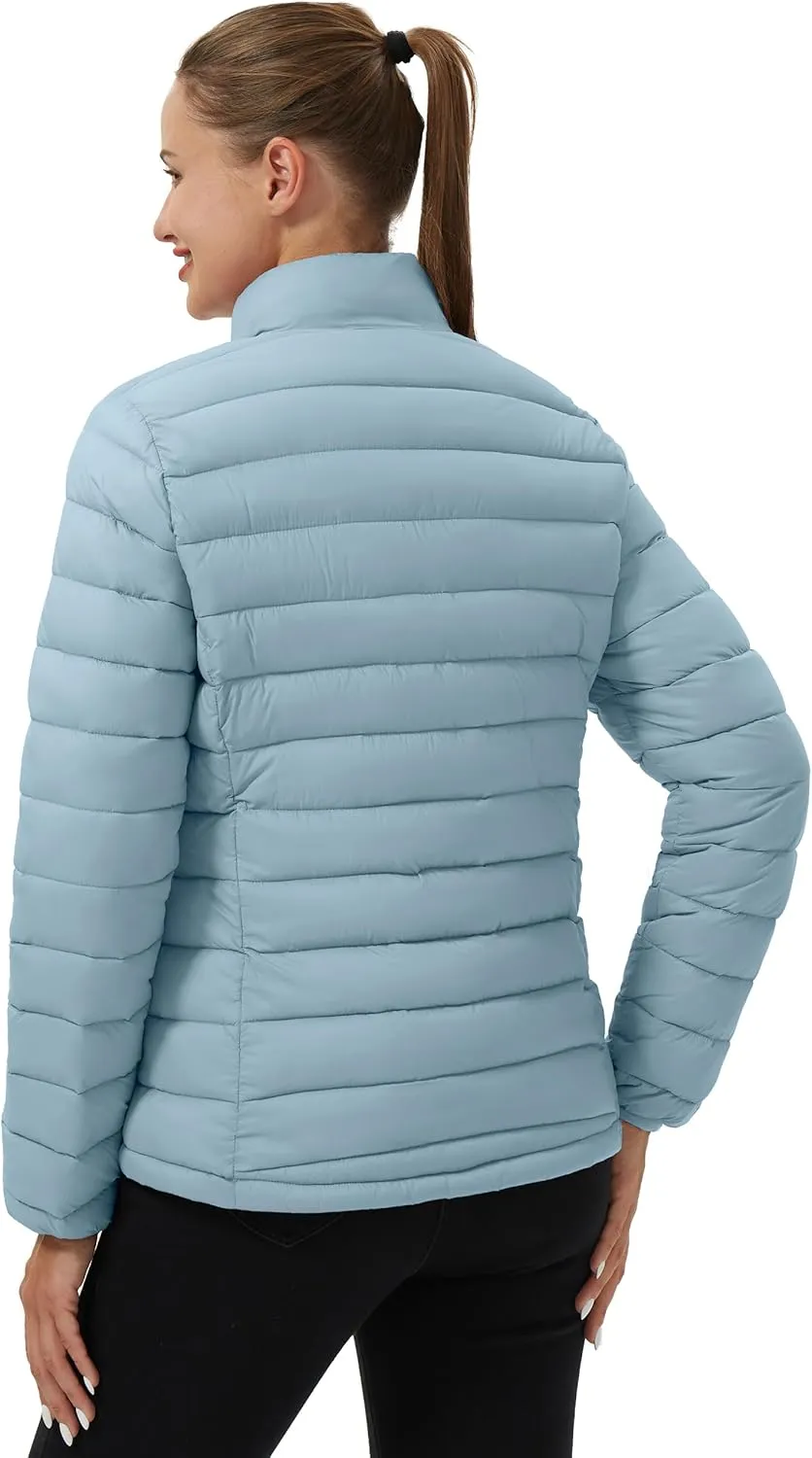 Pioneer Camp Women's Packable Puffer Jacket Winter Lightweight Quilted Coat Water-Repellent Insulated Thermal Warm Outerwear