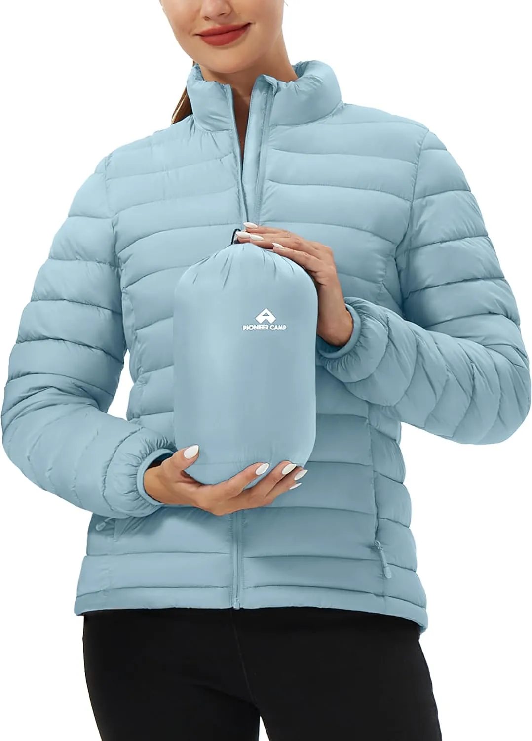 Pioneer Camp Women's Packable Puffer Jacket Winter Lightweight Quilted Coat Water-Repellent Insulated Thermal Warm Outerwear