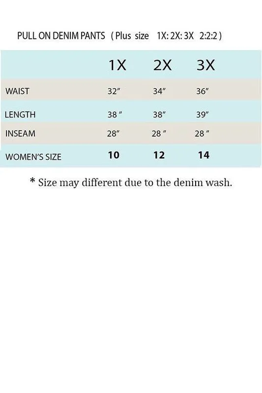 Plus Size Pull-On Denim Jeggings