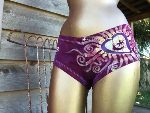 Pomegranate Crush Batik Booty Shorts