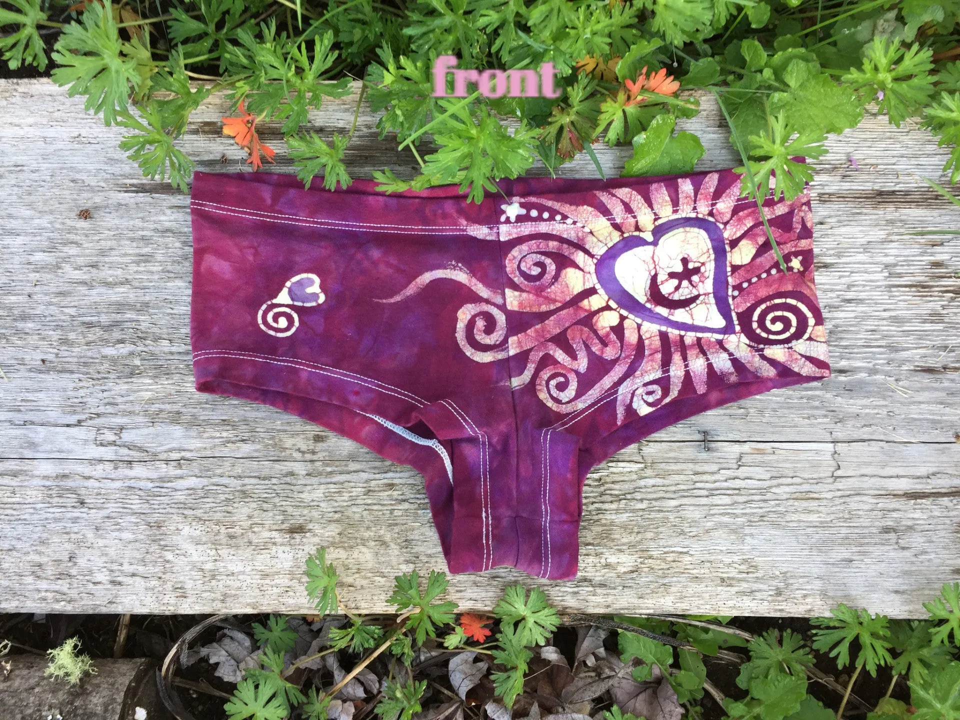 Pomegranate Crush Batik Booty Shorts
