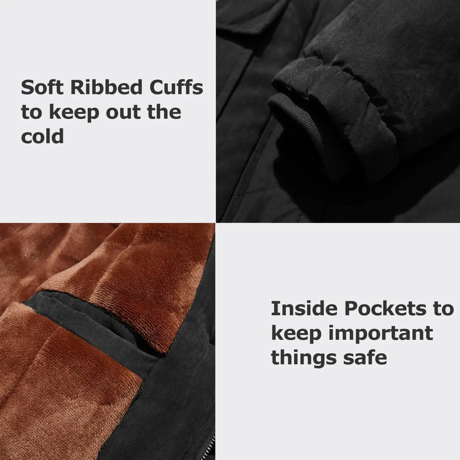 poonyfesh Women's Winter Coat Warm Fleece Line Parka Jacket with Fur Hood Windproof Thicken Outerwear