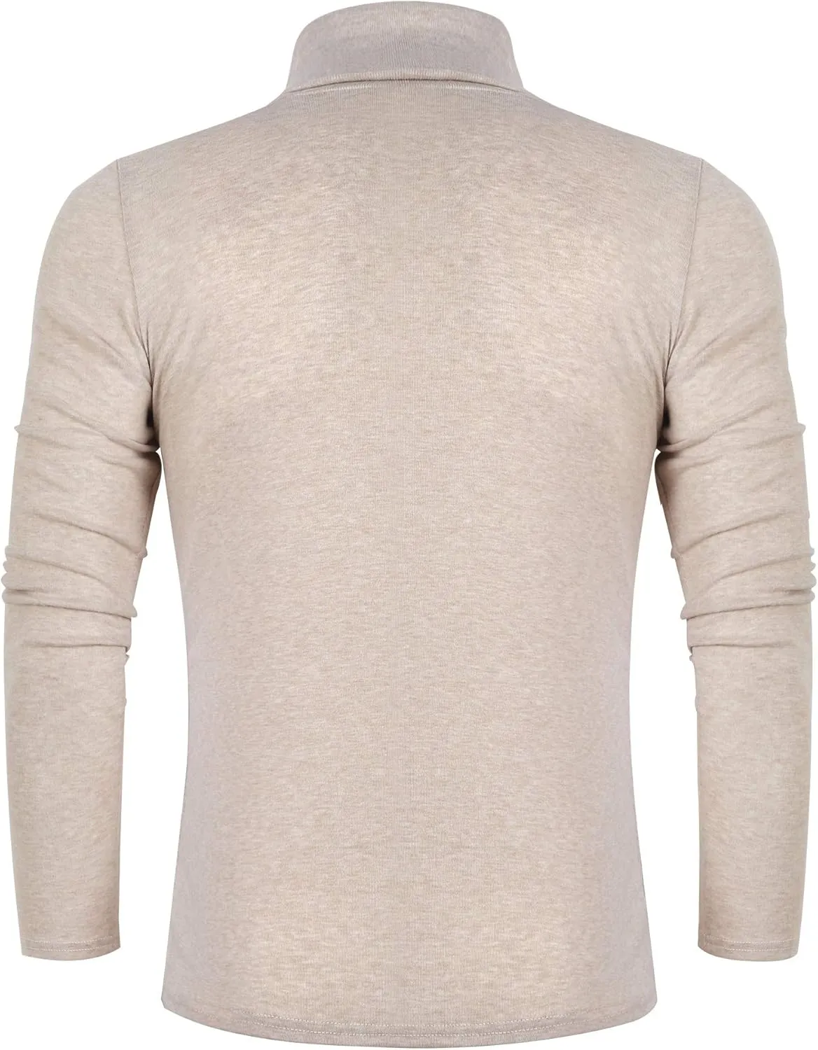 Poriff Men's Casual Slim Fit Basic Tops Knitted Lightweight Turtleneck Pullover Sweater