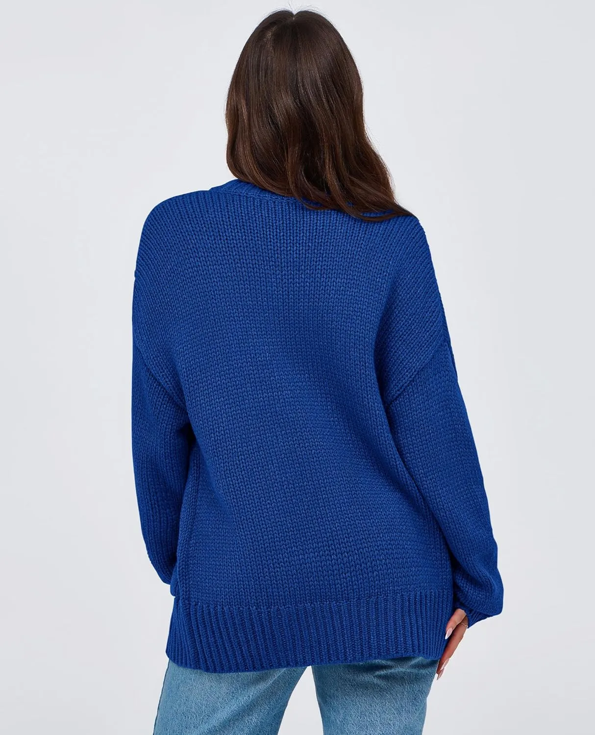 PRETTYGARDEN Women's Cardigan Sweaters Long Sleeve Open Front Button Up V Neck Ribbed Knit Winter Sweater Jackets