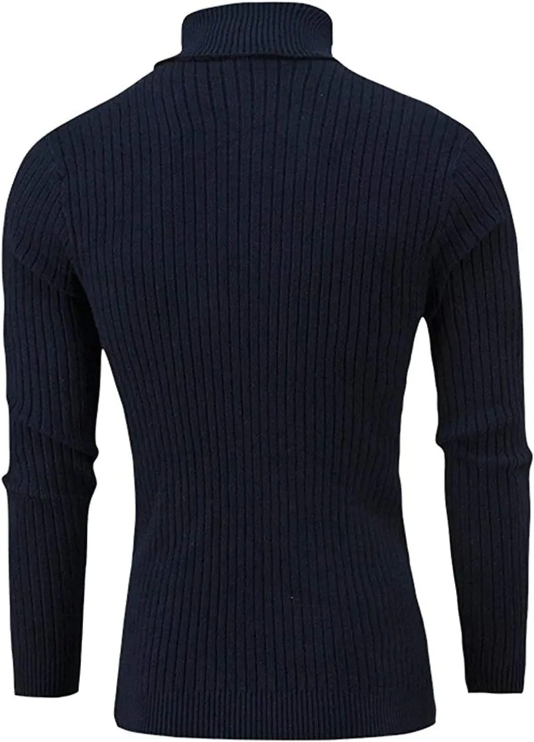 QZH.DUAO Men's Casual Slim Fit Turtleneck Pullover Sweaters Tops with Twist Patterned