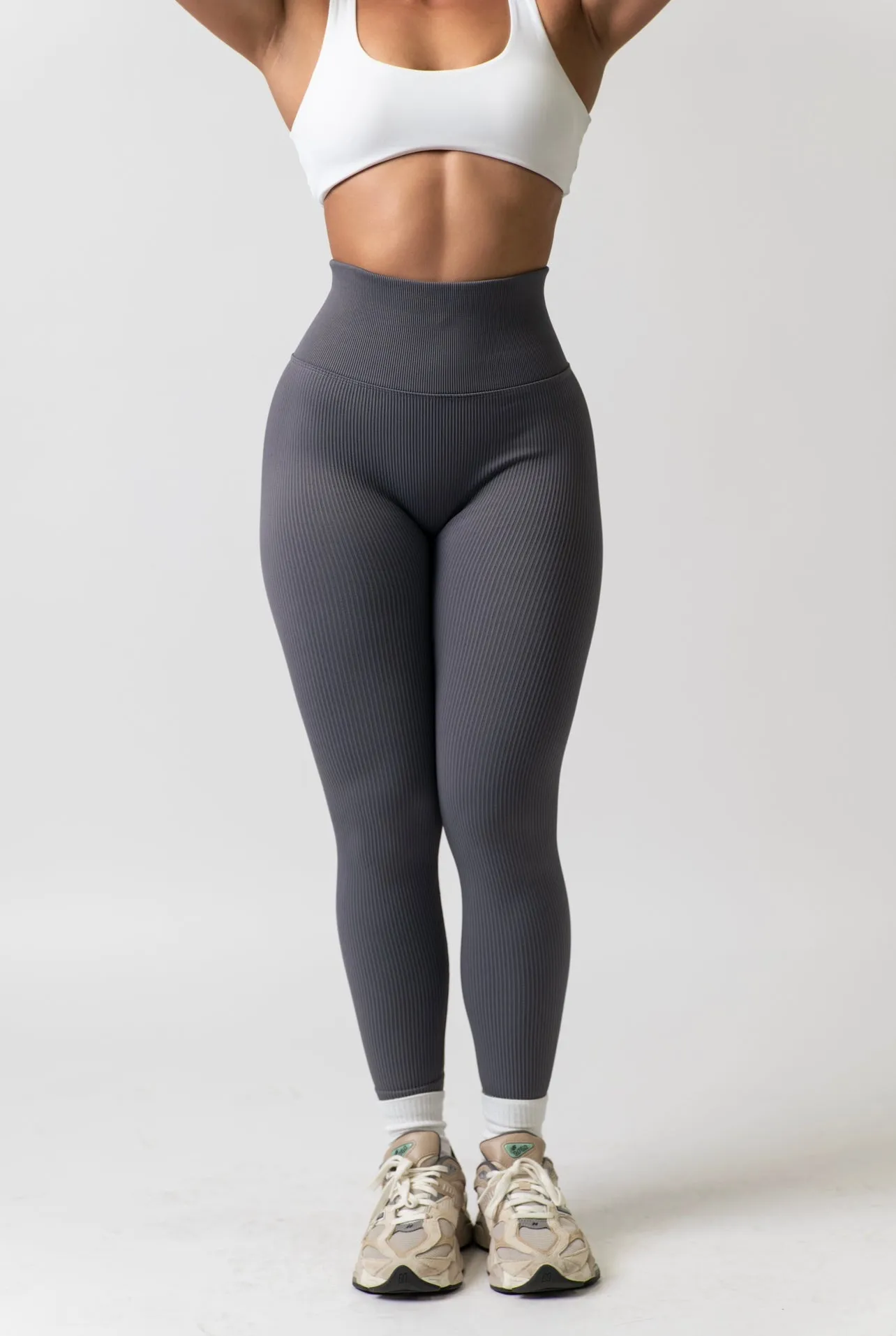 Ribbed Comfort Leggings Stone