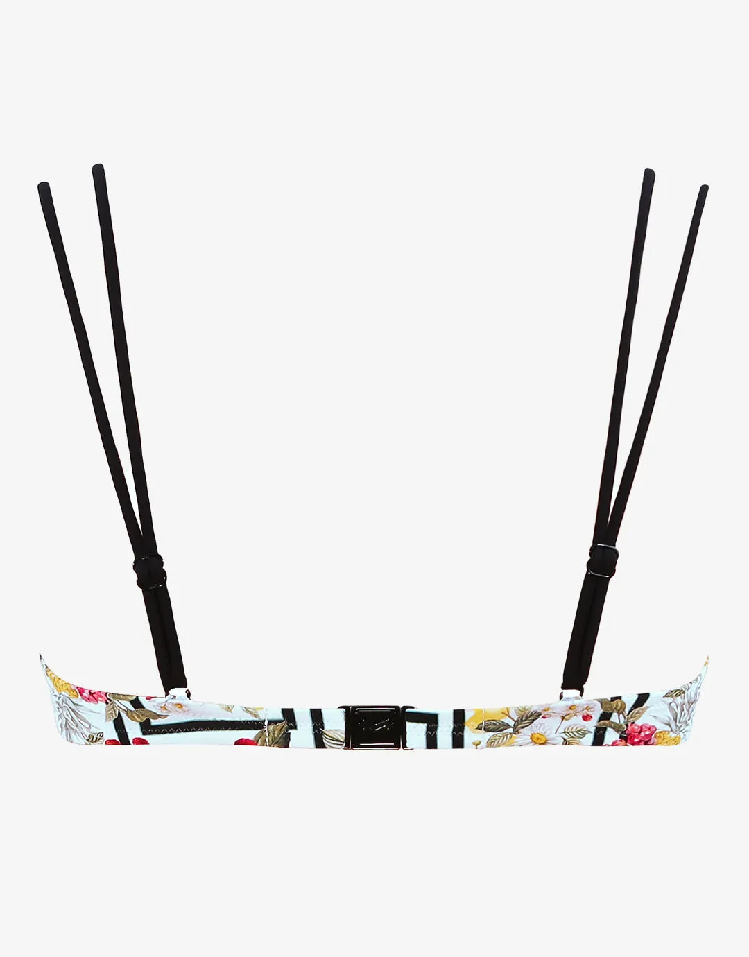 Scenery Underwired Bikini Top - Monochrome Garden