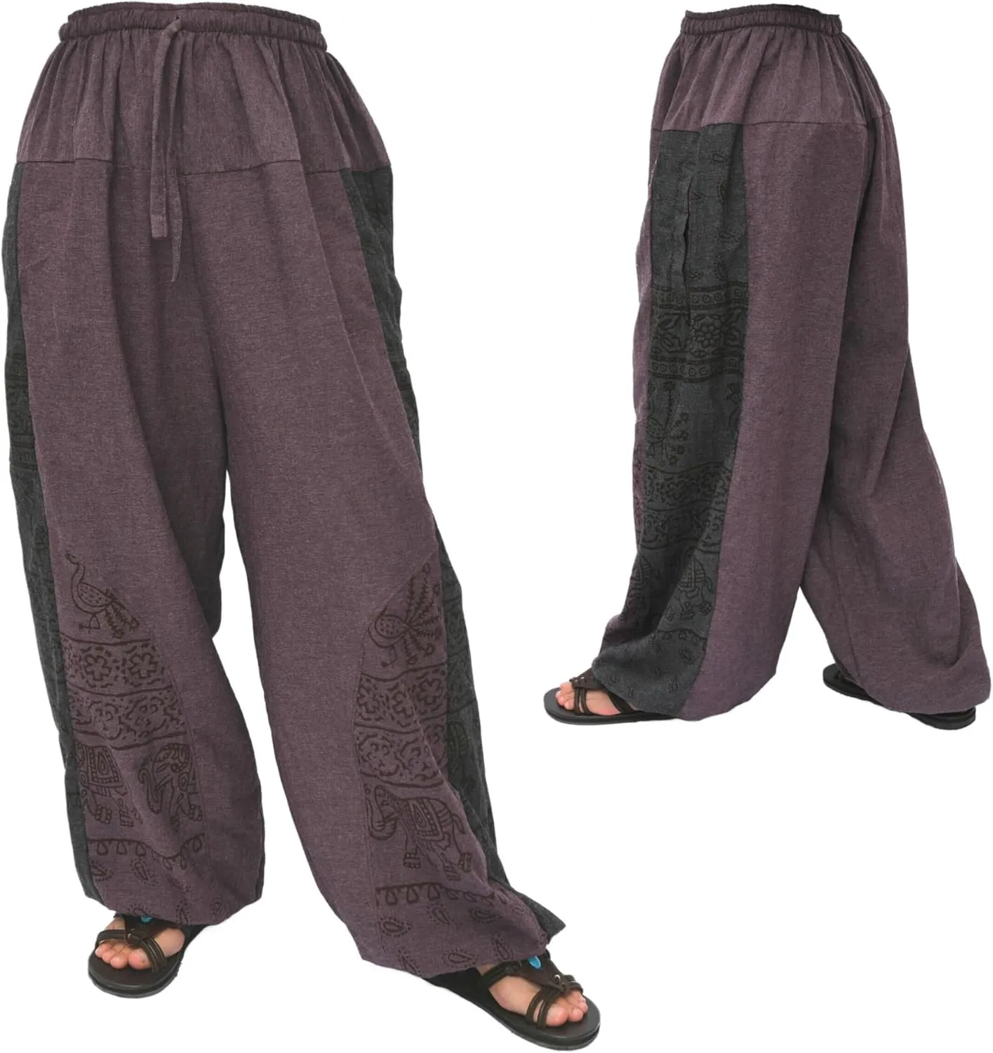 Siamrose Baggy Yoga Harem Pants Men Women Casual Lounge Trousers with 2 Pockets
