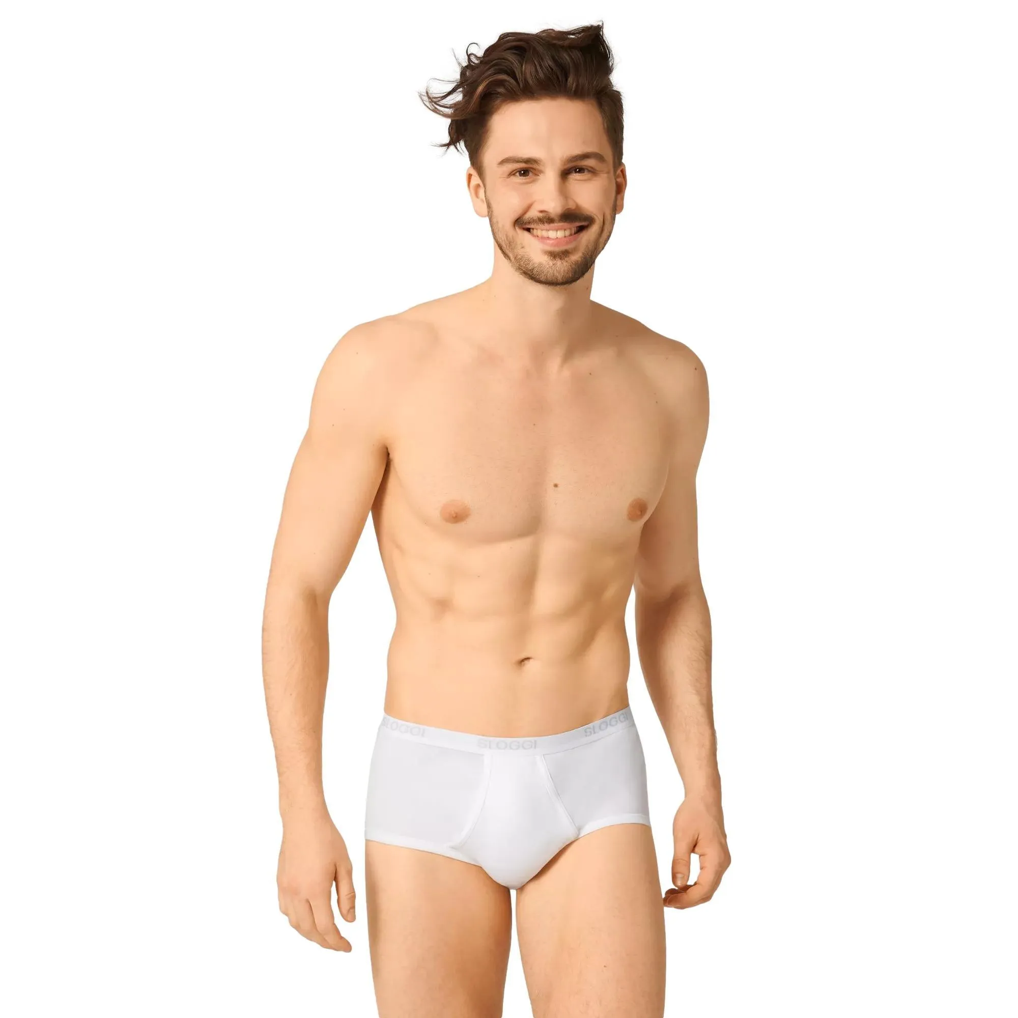 Sloggi Men Basic Fly Front Maxi 2 Pack - White