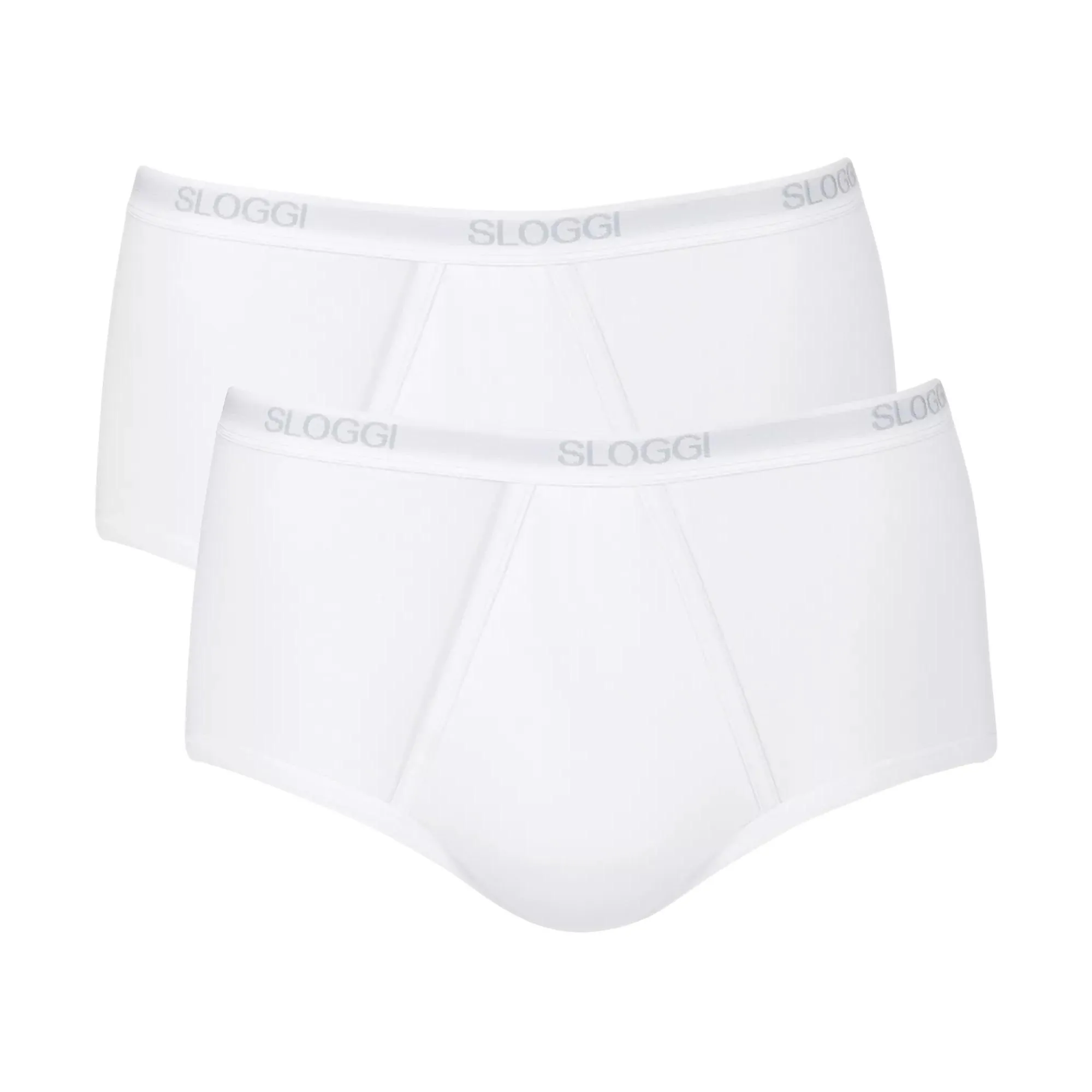 Sloggi Men Basic Fly Front Maxi 2 Pack - White