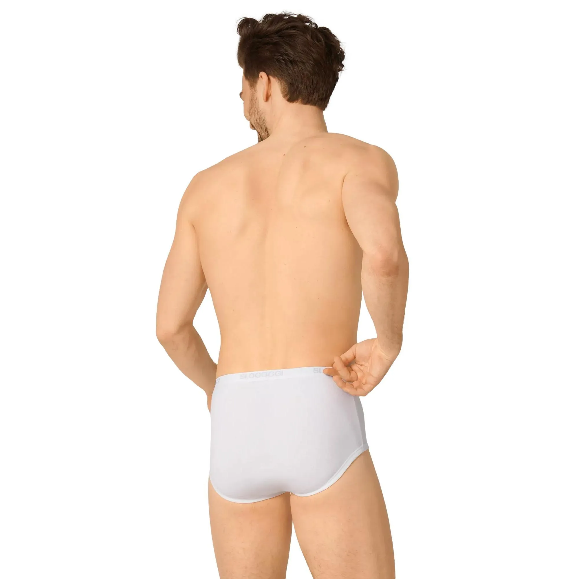 Sloggi Men Basic Fly Front Maxi 2 Pack - White