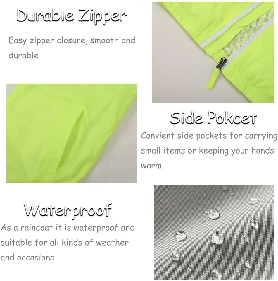 SNOW DREAMS Boys Waterproof Rain Jacket Windbreaker Lightweight Coat Kids Raincoat Outerwear