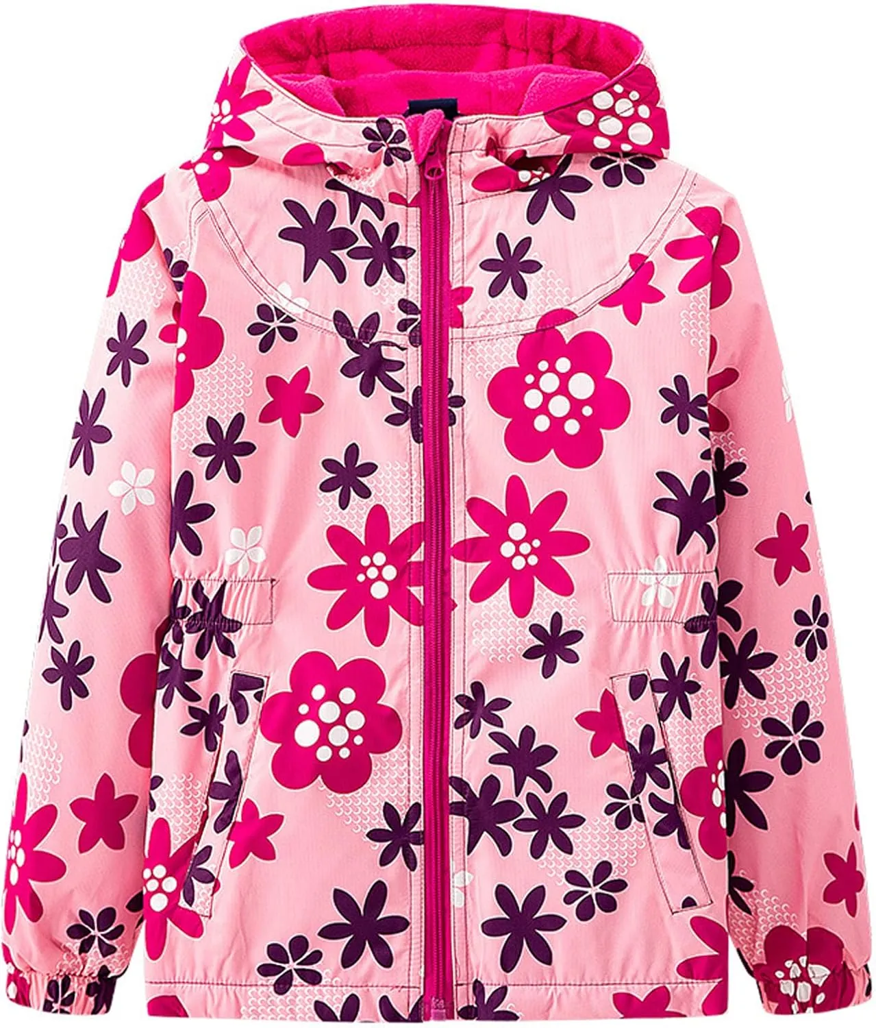 Sport Specific Clothing Hooded Girls Windproof Jacket Hiking Outdoor Recreation Coats Zip Up Kids Trench Outerwear