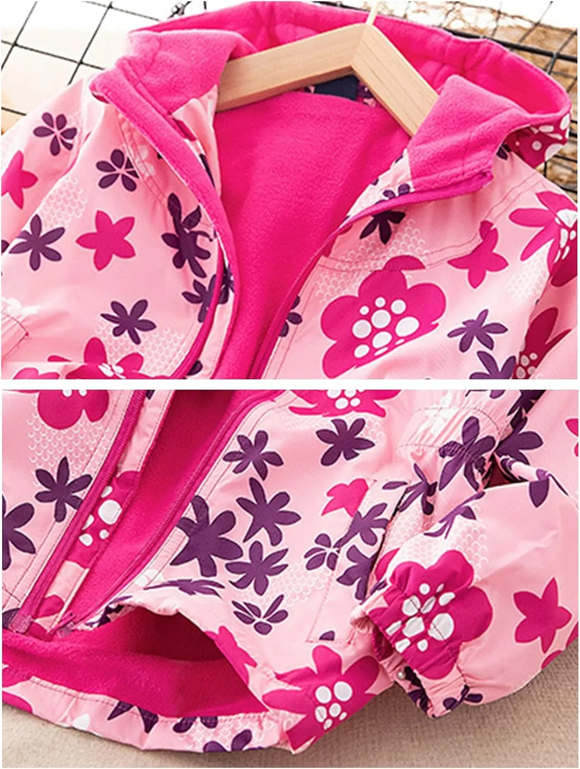 Sport Specific Clothing Hooded Girls Windproof Jacket Hiking Outdoor Recreation Coats Zip Up Kids Trench Outerwear