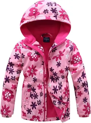 Sport Specific Clothing Hooded Girls Windproof Jacket Hiking Outdoor Recreation Coats Zip Up Kids Trench Outerwear