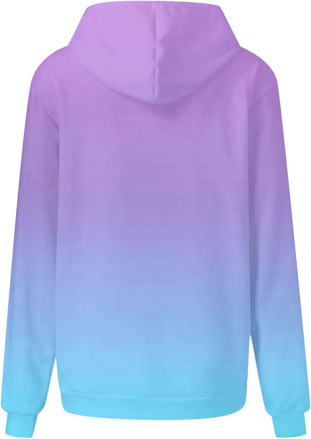 Stessotudo Womens Hoodies 2023 Casual Gradient Long Sleeve Oversized Sweatshirts Pocketed Aesthetic Fashion Pullover Tops