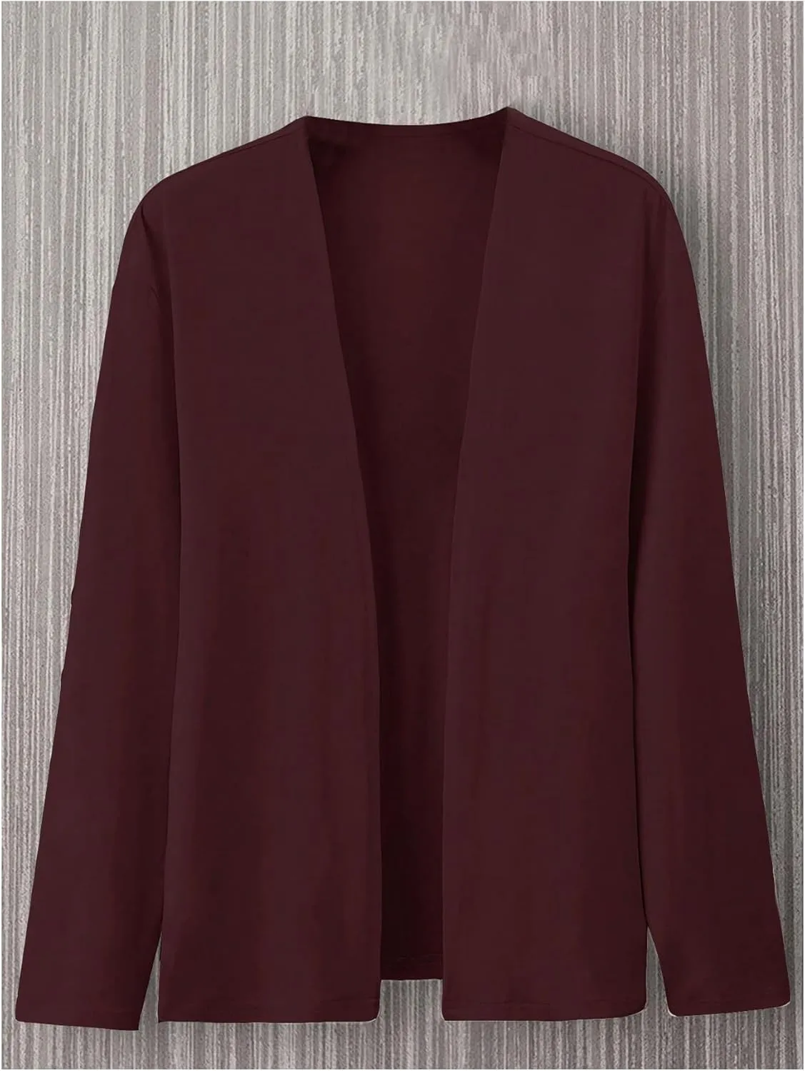 SweatyRocks Men's Cardigan Sweaters Lightweight Long Sleeve Open Front Cardigan Outwear