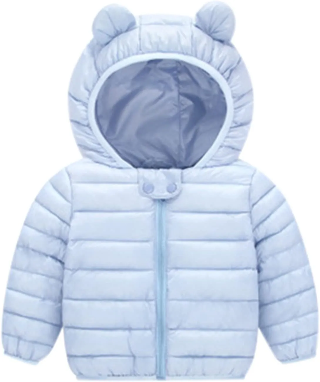 Toddler Baby Boys Girls Puffer Jacket Newborn Warm Cotton Padded Jacket Winter Bear Ears Hooded Coat