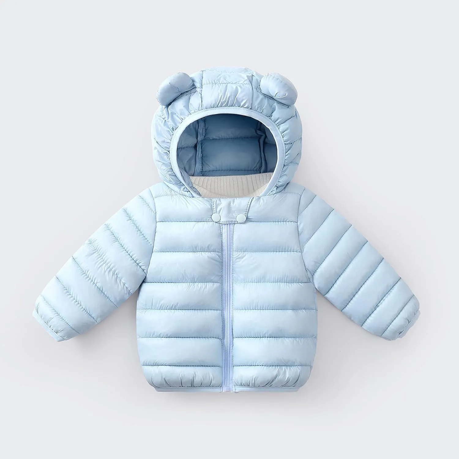 Toddler Baby Boys Girls Puffer Jacket Newborn Warm Cotton Padded Jacket Winter Bear Ears Hooded Coat