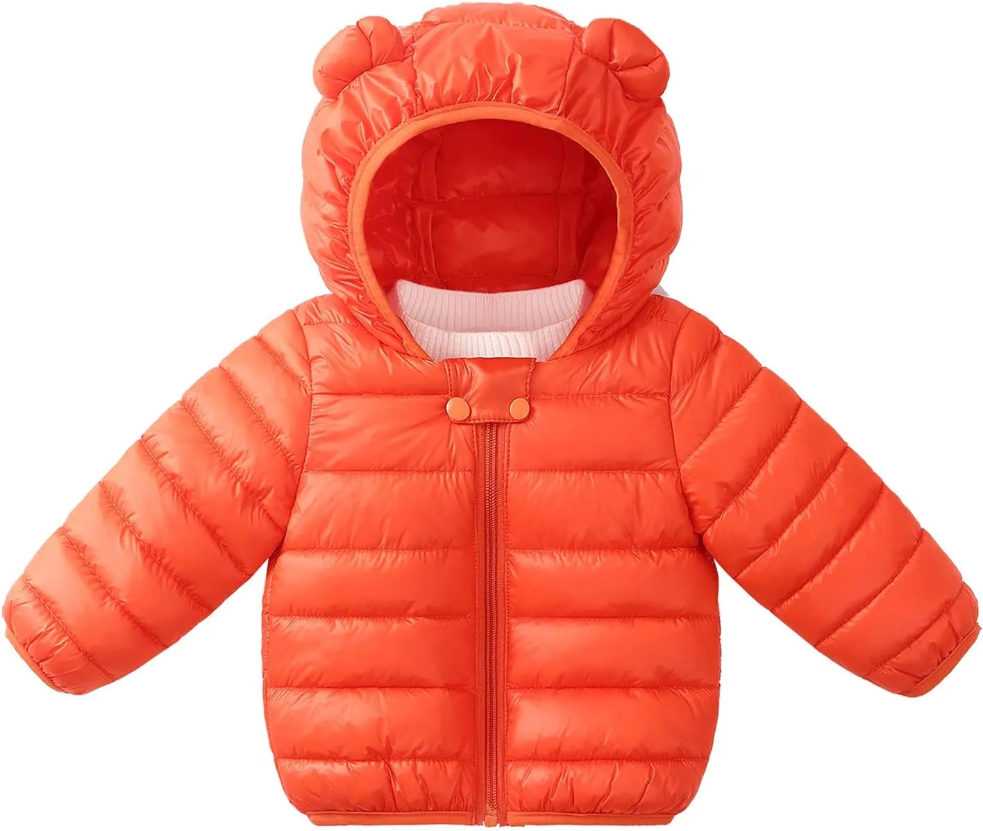 Toddler Baby Boys Girls Puffer Jacket Newborn Warm Cotton Padded Jacket Winter Bear Ears Hooded Coat