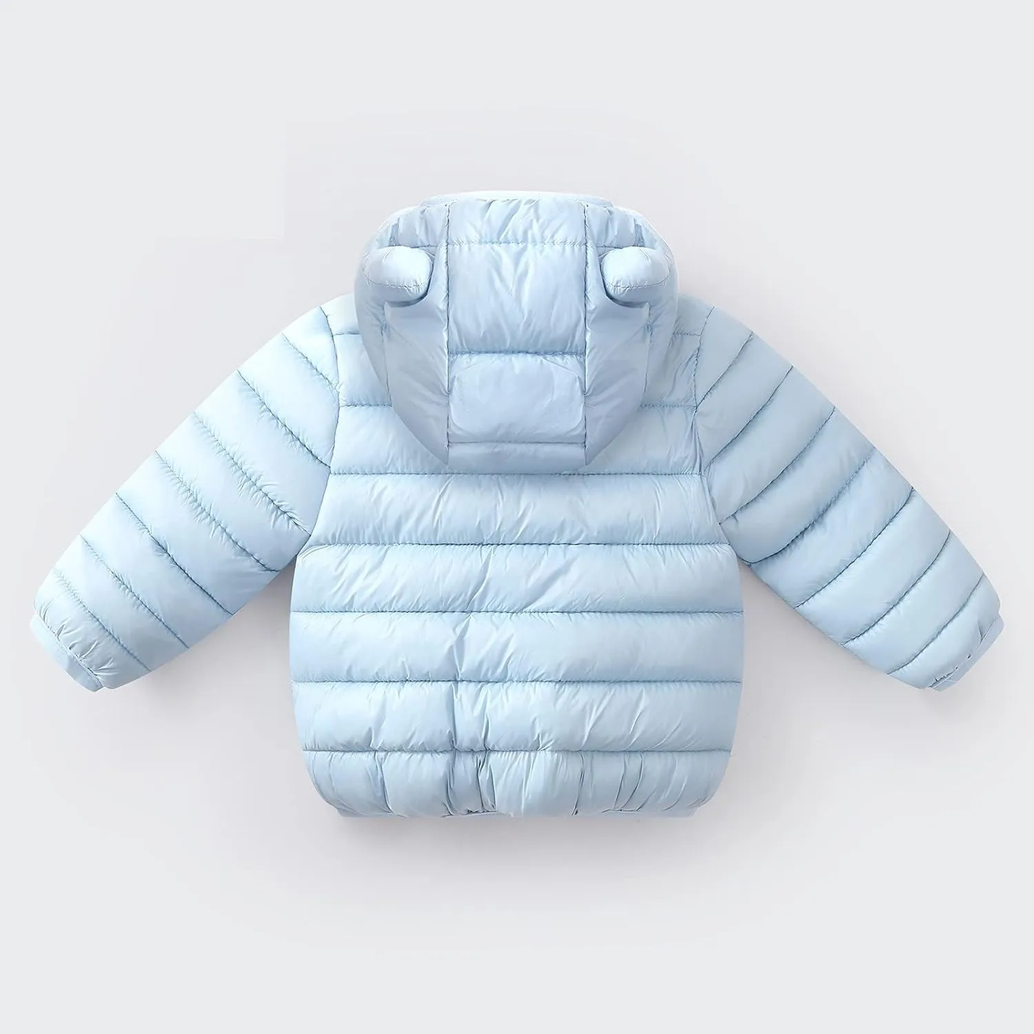 Toddler Baby Boys Girls Puffer Jacket Newborn Warm Cotton Padded Jacket Winter Bear Ears Hooded Coat