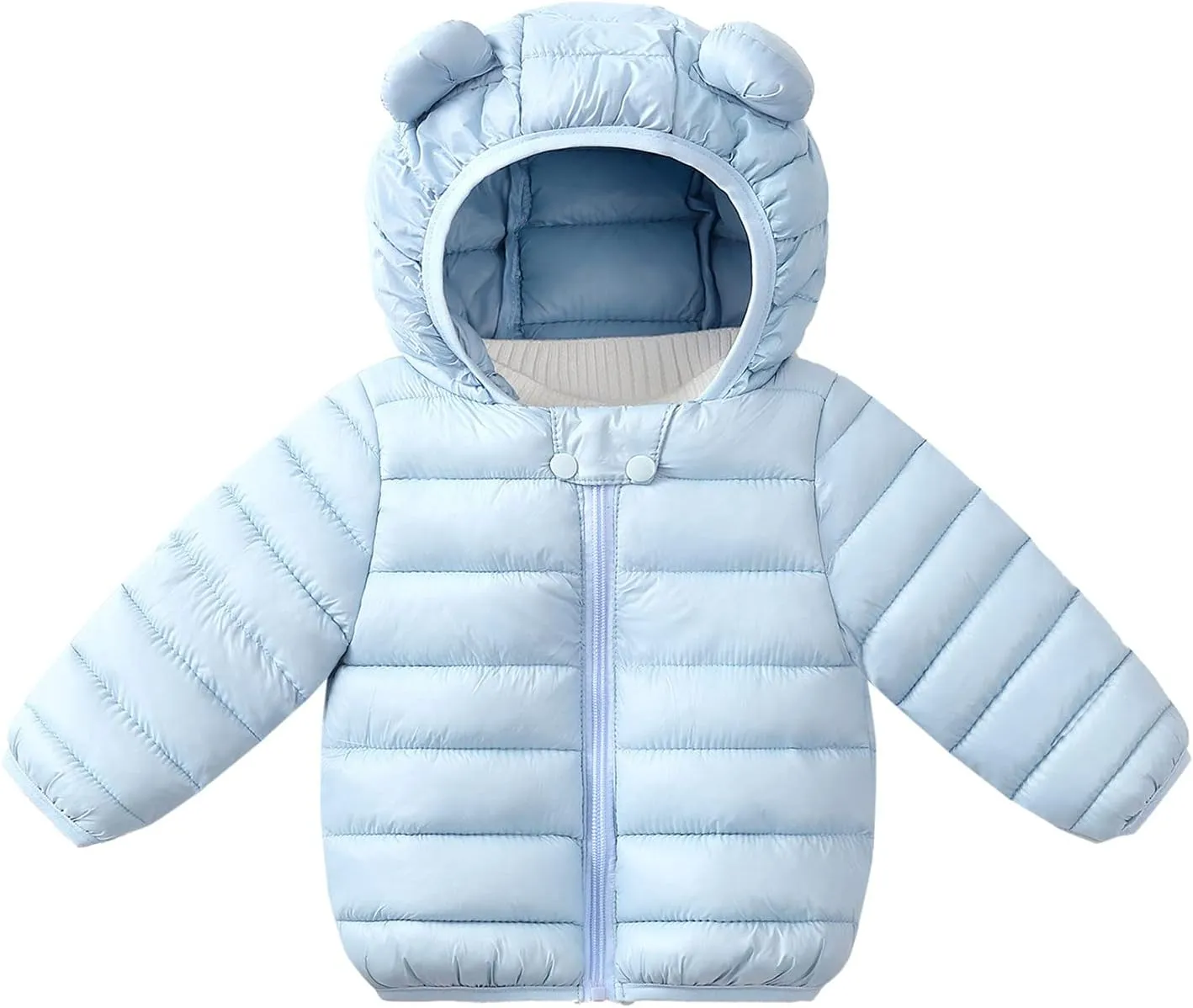 Toddler Baby Boys Girls Puffer Jacket Newborn Warm Cotton Padded Jacket Winter Bear Ears Hooded Coat