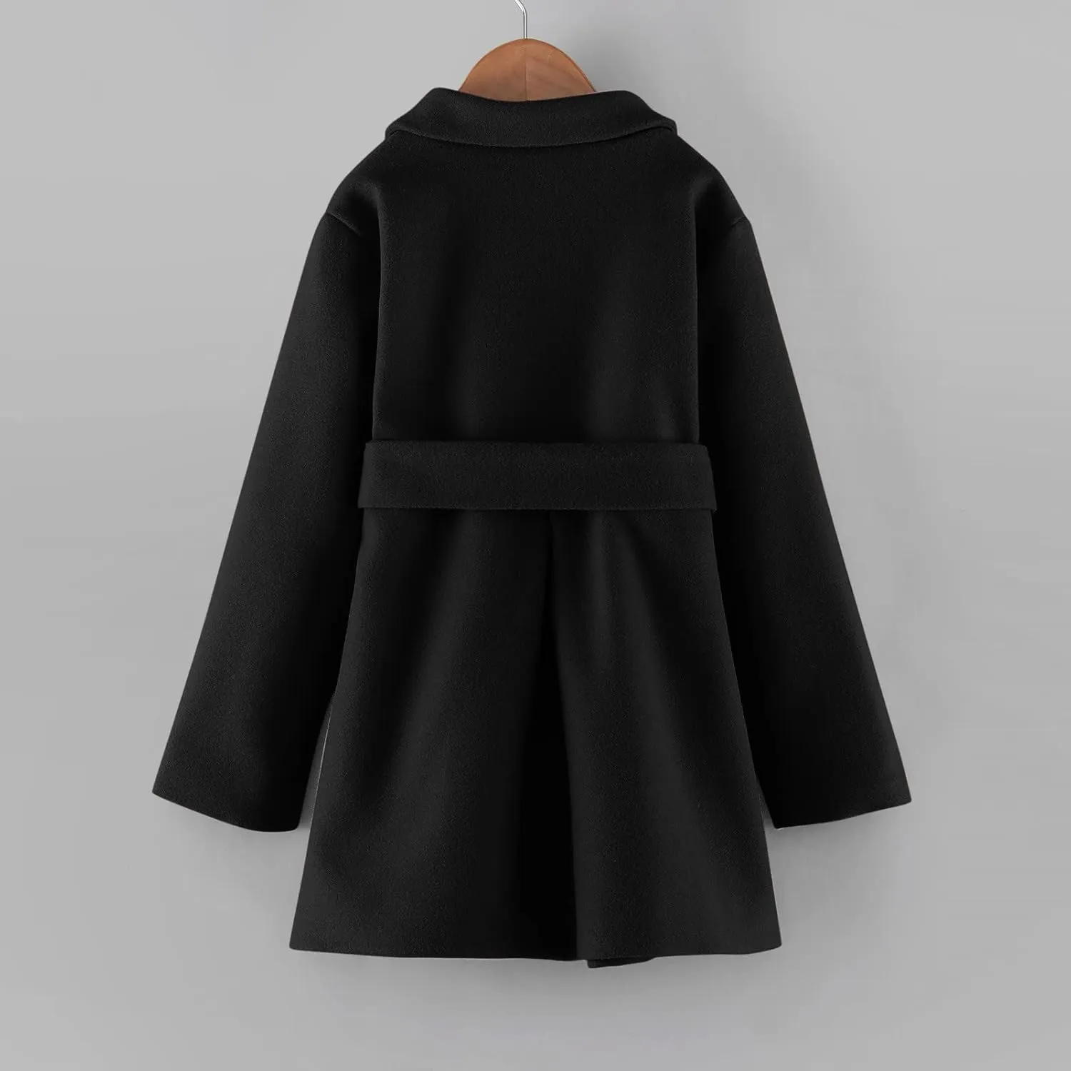 Toddler Baby Girls Classic Wool Blend Coat Winter Double Breasted Trench Coat Outwear Pea Coat Jacket