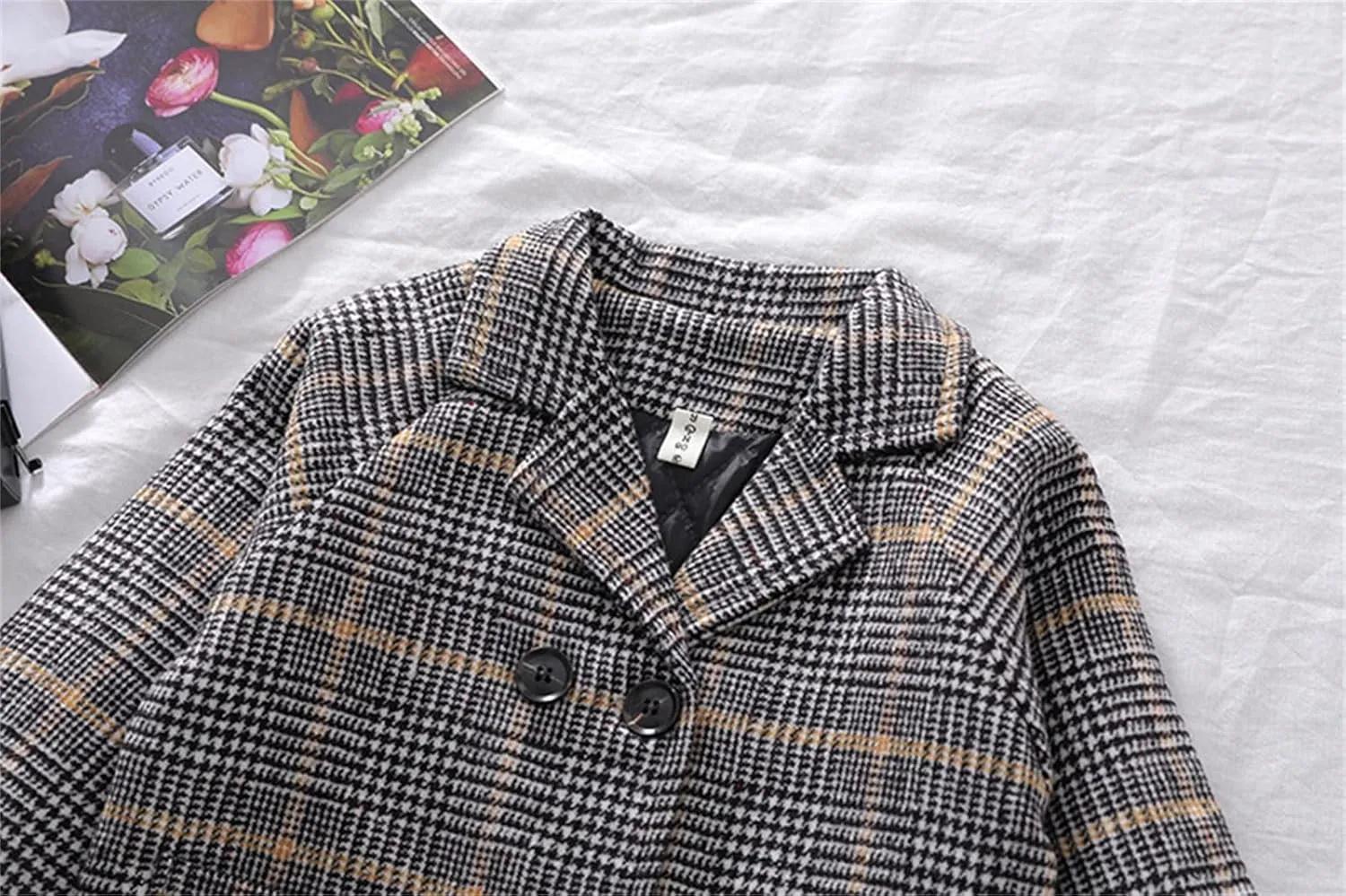 Toddler Baby Girls Classic Wool Blend Coat Winter Double Breasted Trench Coat Outwear Pea Coat Jacket