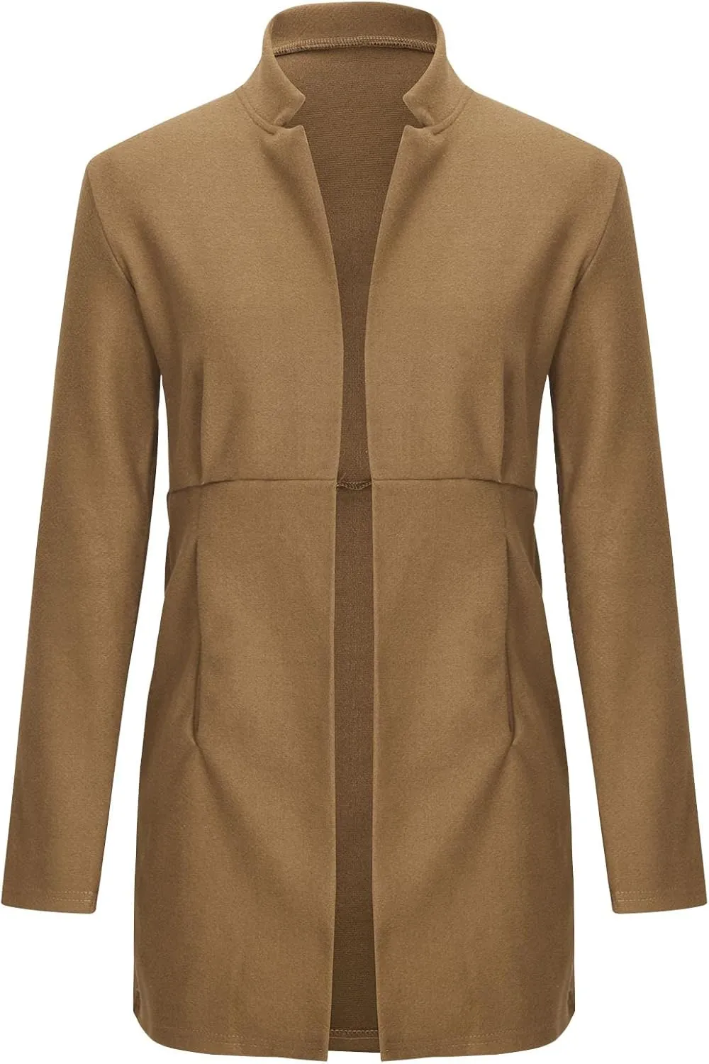 Trench Coats for Women, Elegant Classic Lapel Outerwear Casual Trench Overcoats Windbreaker Jackets with Pockets