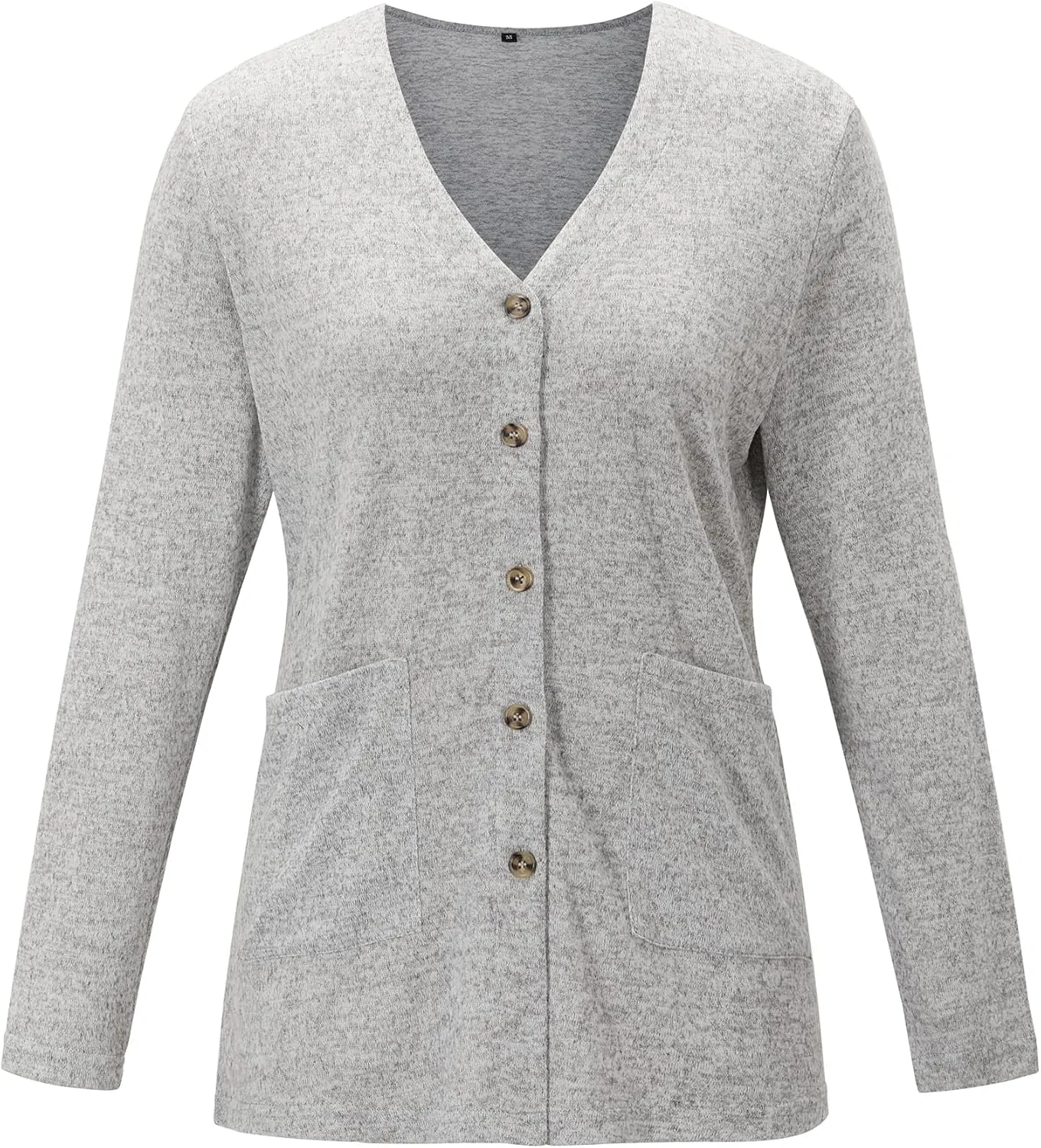 ULTRANICE Women's Cardigan Sweaters Lightweight Long Sleeve Open Front Knitted Button Down Cardigans Tops with Pockets