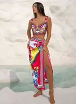 Vaya - Printed Sling Bikini Swimsuit Set