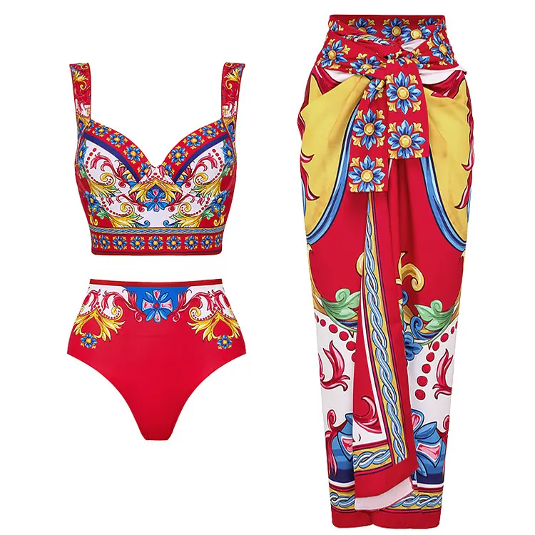 Vaya - Printed Sling Bikini Swimsuit Set