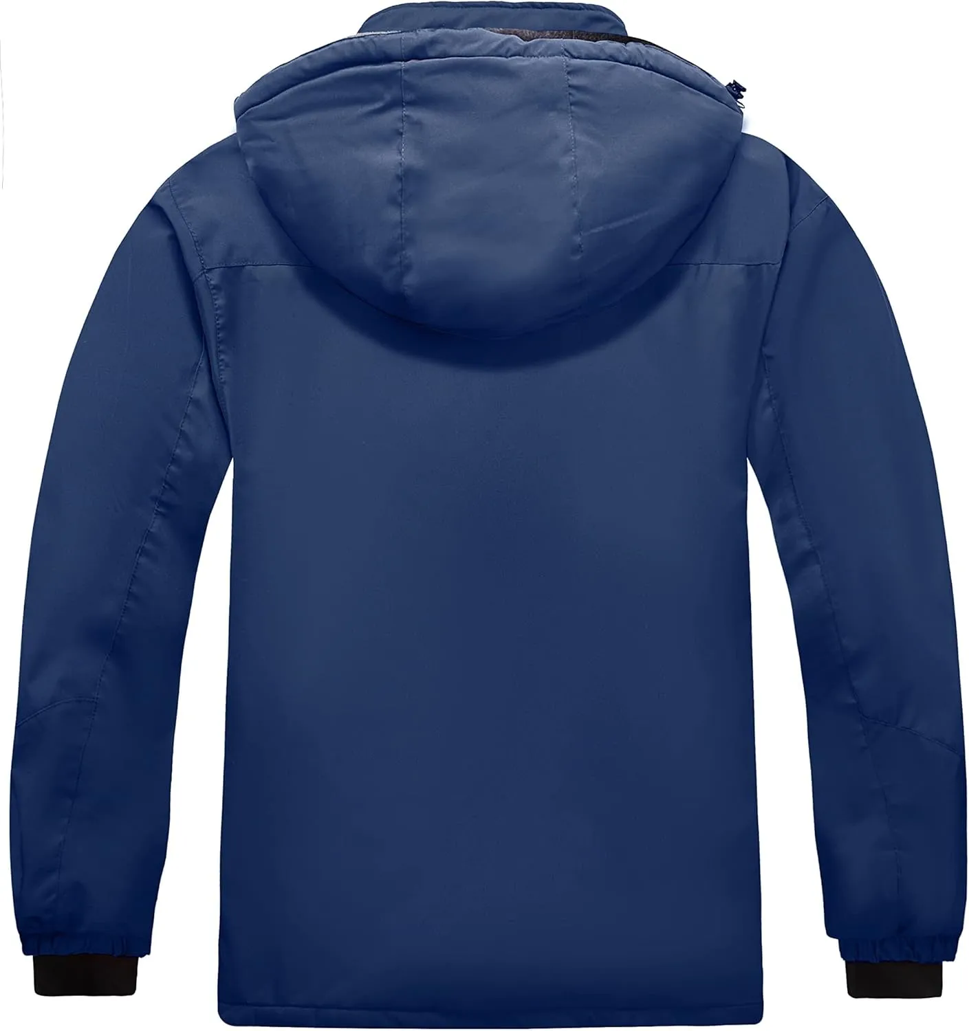 Wantdo Men's Plus Size Waterproof Ski Jacket Big&Tall Warm Winter Hooded Coat Snow Mountain Windbreaker