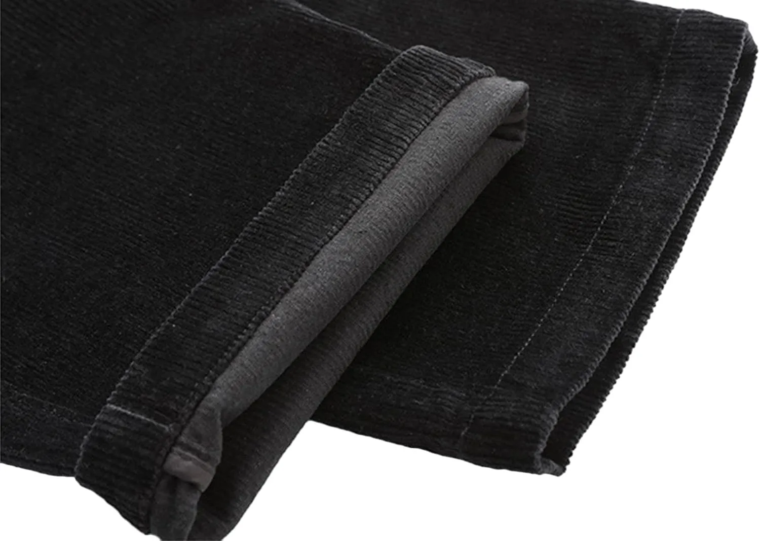 Wemaliyzd Men Casual Corduroy Work Cargo Pants Elastic Waist Suit Trousers