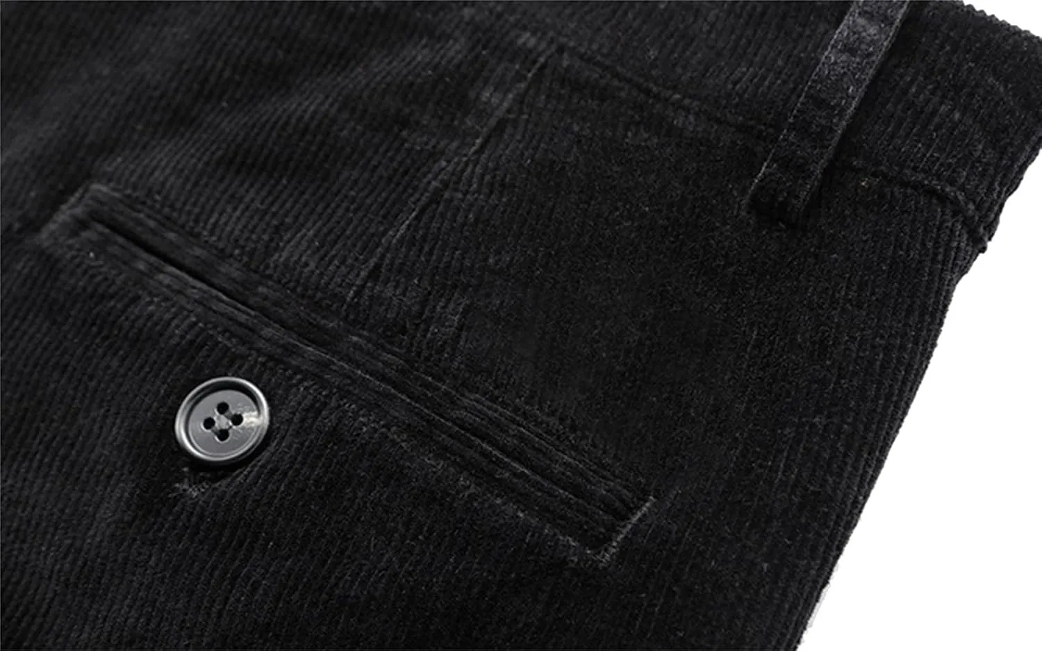 Wemaliyzd Men Casual Corduroy Work Cargo Pants Elastic Waist Suit Trousers