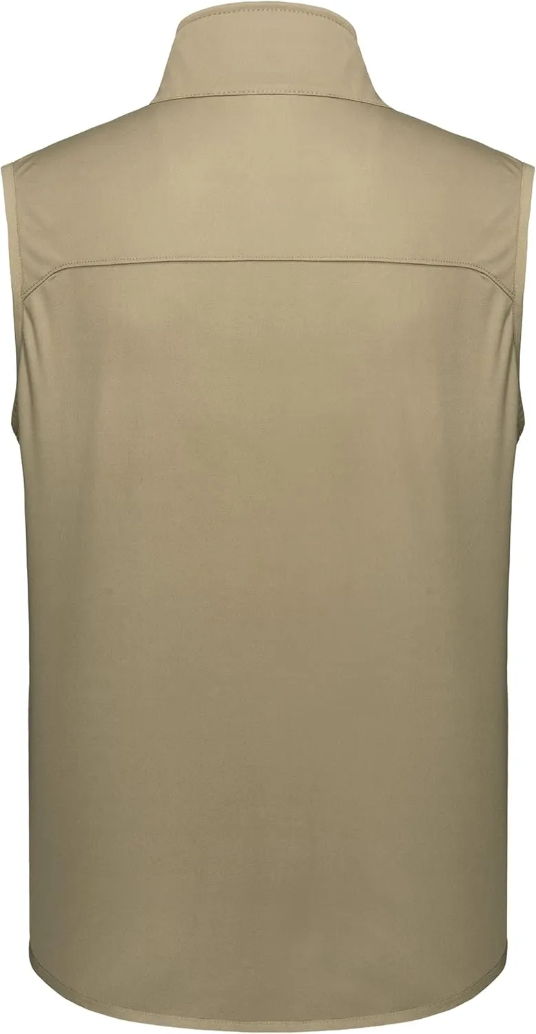 Willit Men's Golf Vest Lightweight Softshell Vest Outerwear Sleeveless Jacket Hiking Runing Causal