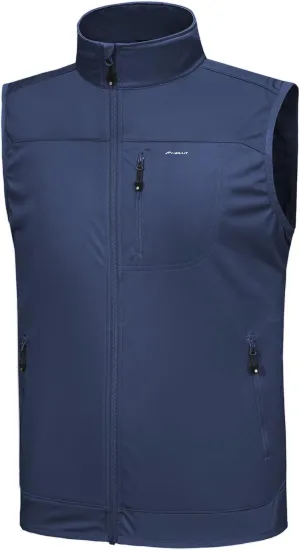 Willit Men's Golf Vest Lightweight Softshell Vest Outerwear Sleeveless Jacket Hiking Runing Causal