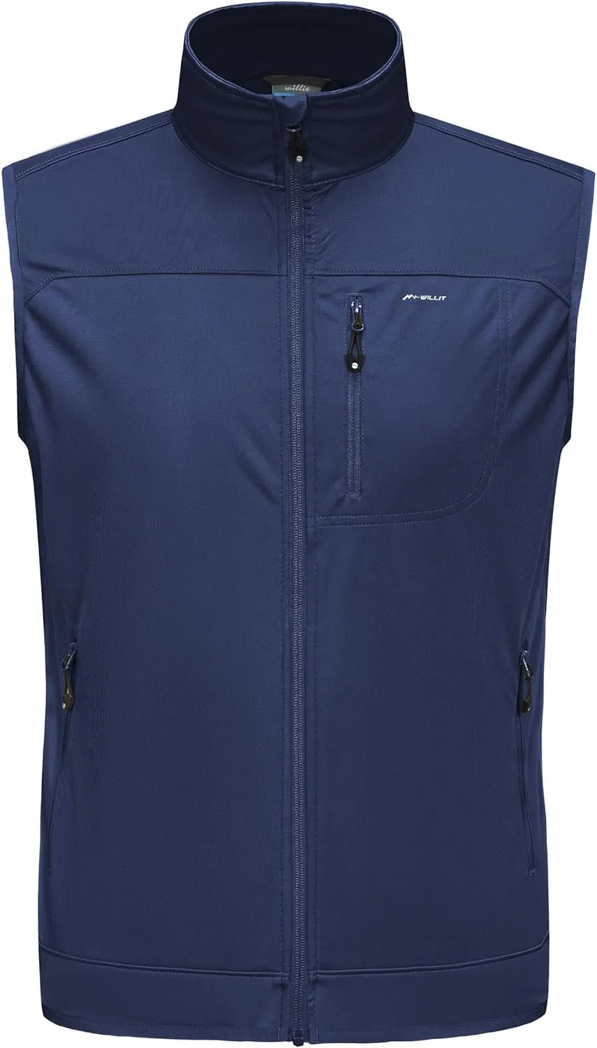Willit Men's Golf Vest Lightweight Softshell Vest Outerwear Sleeveless Jacket Hiking Runing Causal